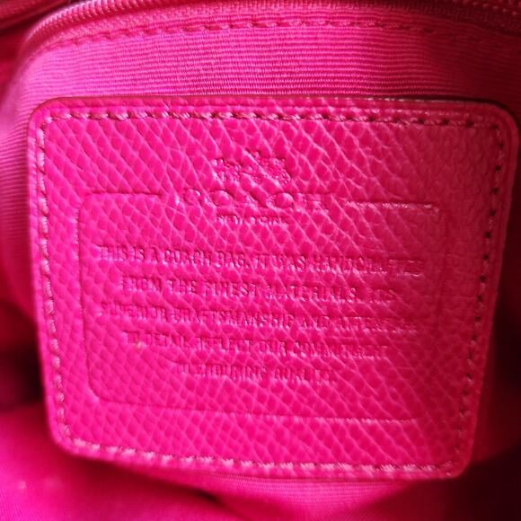 Coach New York Cross Grain Leather Baby Bennett Satchel Solid Pink Sling Strap - Picture 11 of 16